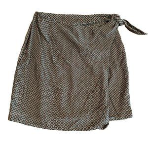 Vintage CDG Wrap Skirt Womens 10 Brown Corduroy Above Knee Unlined 90s Lightweig